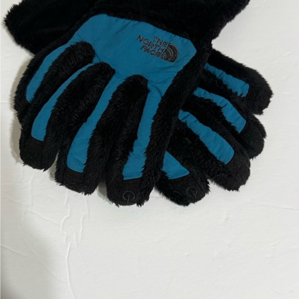 The North Face Gloves I Fleece Lines I Black & Teal I Size M